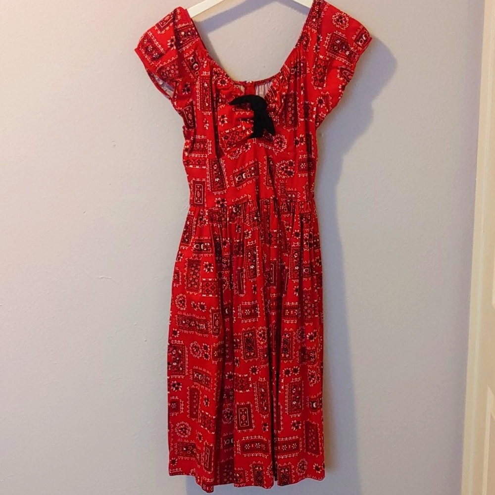 Red bandana dress